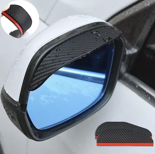 Car Rearview Mirror Rain Eyebrow Visor Carbon Fiber