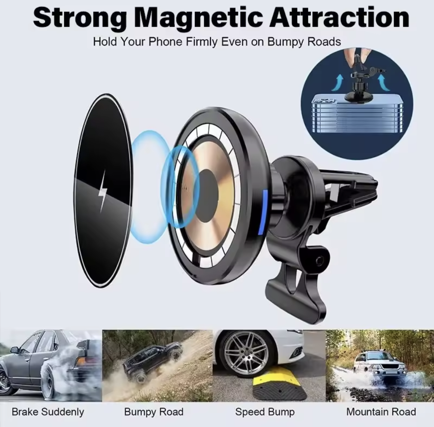 Magnetic Car Wireless Charger Stand Fast Charging Station