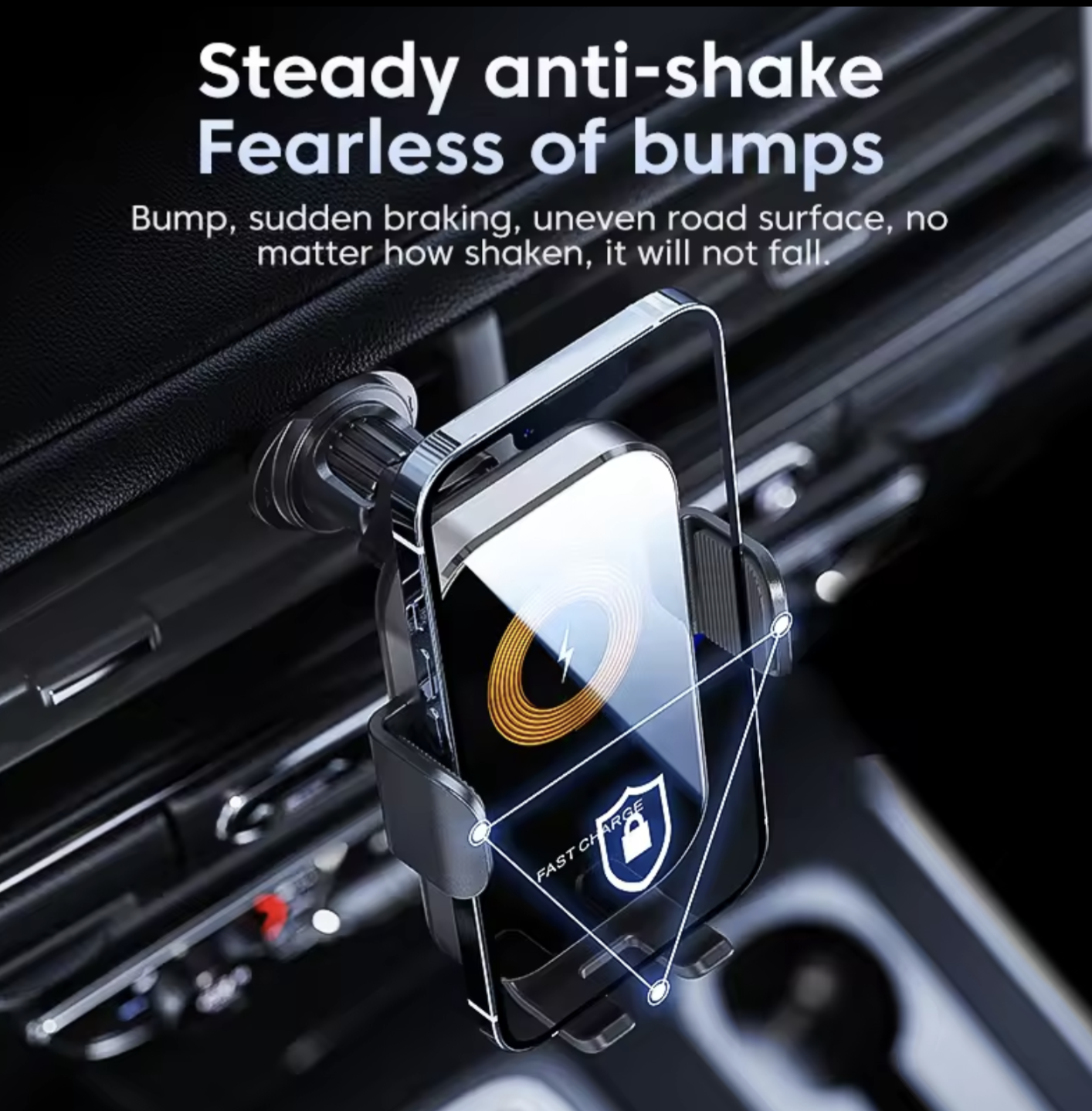 Universal Car Wireless Charger Auto Car Mount Phone Holder Stand 15W