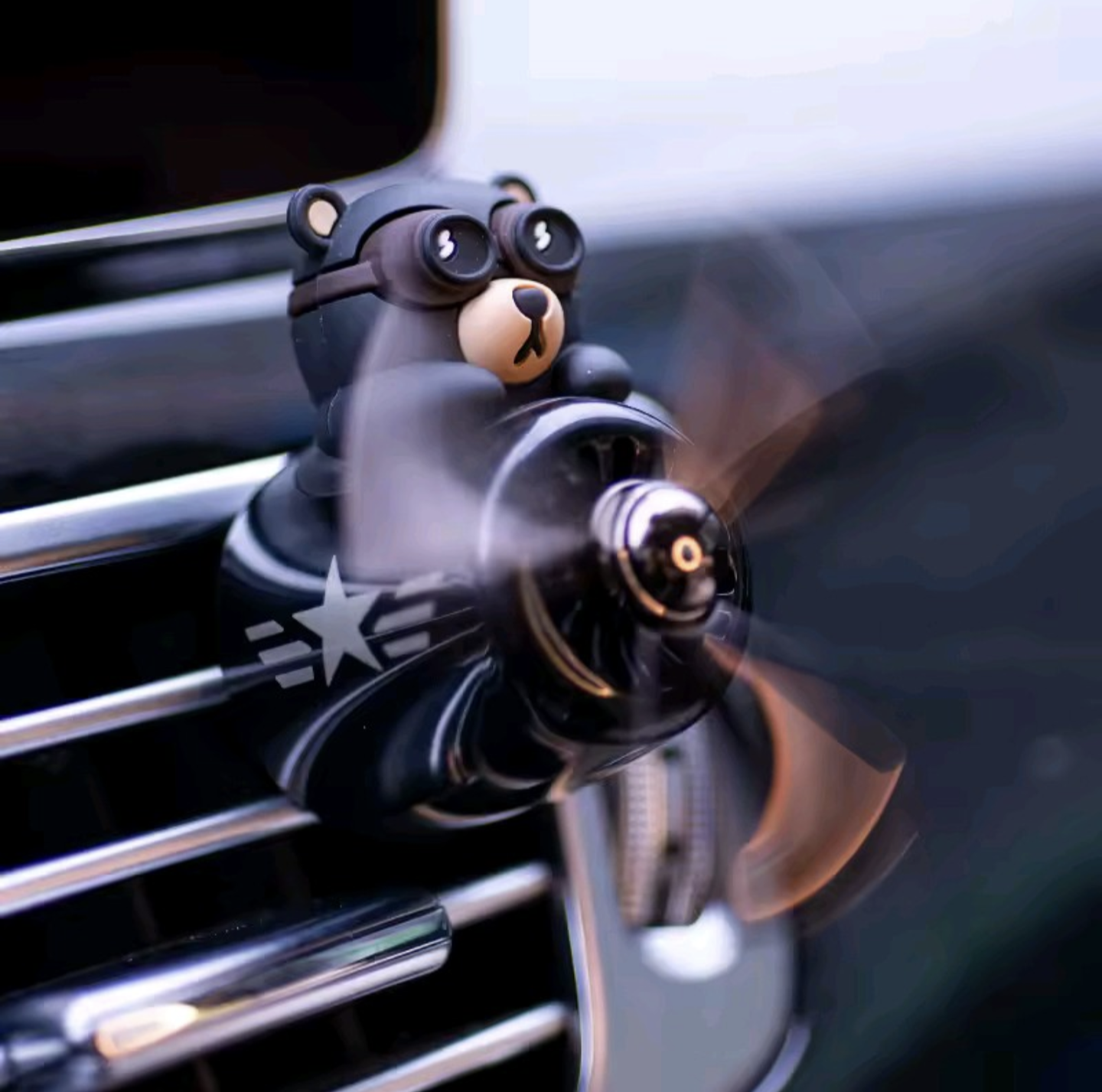 Rotating airplane pilot bear car air freshener accessories interior decoration