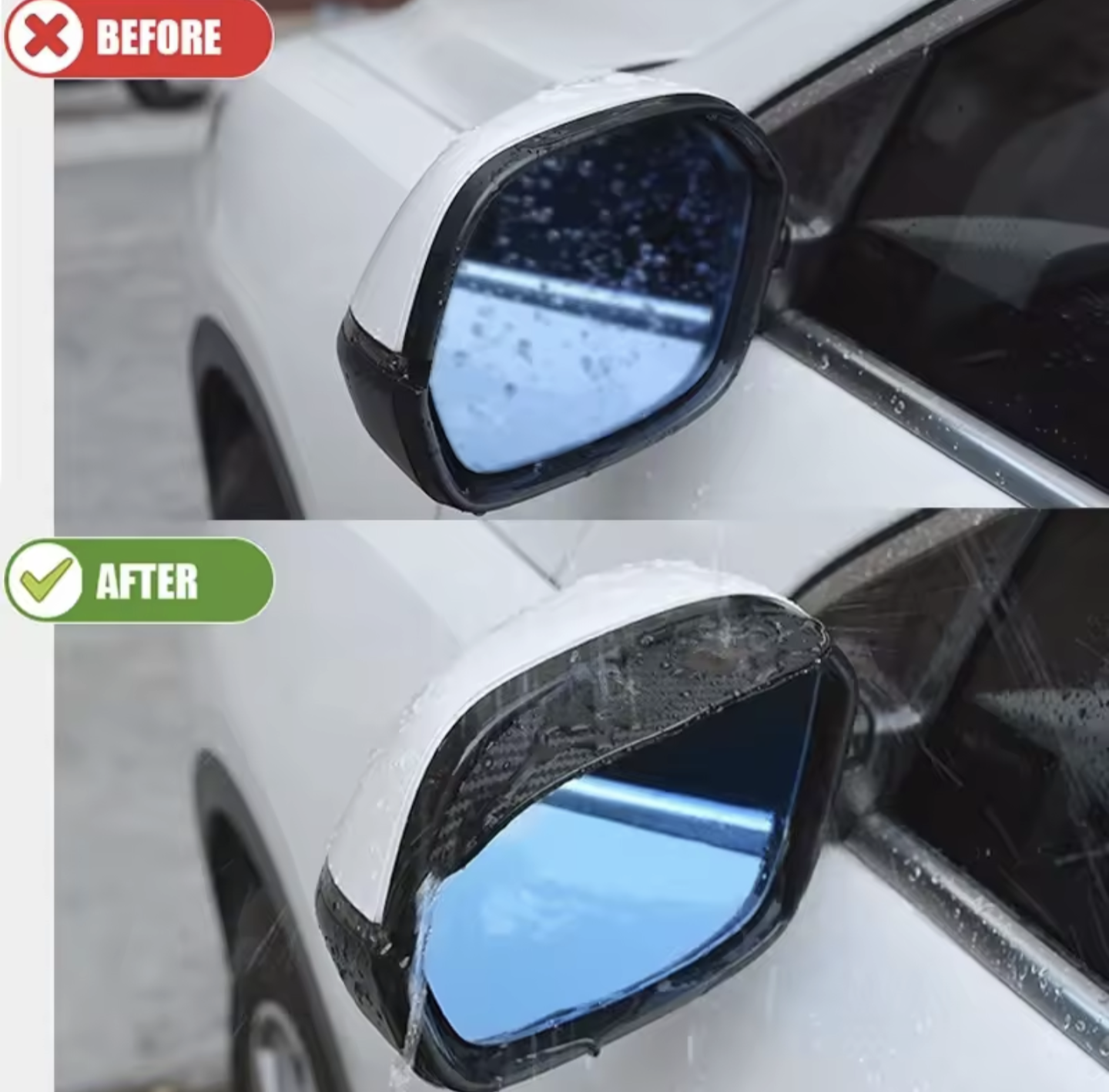 Car Rearview Mirror Rain Eyebrow Visor Carbon Fiber