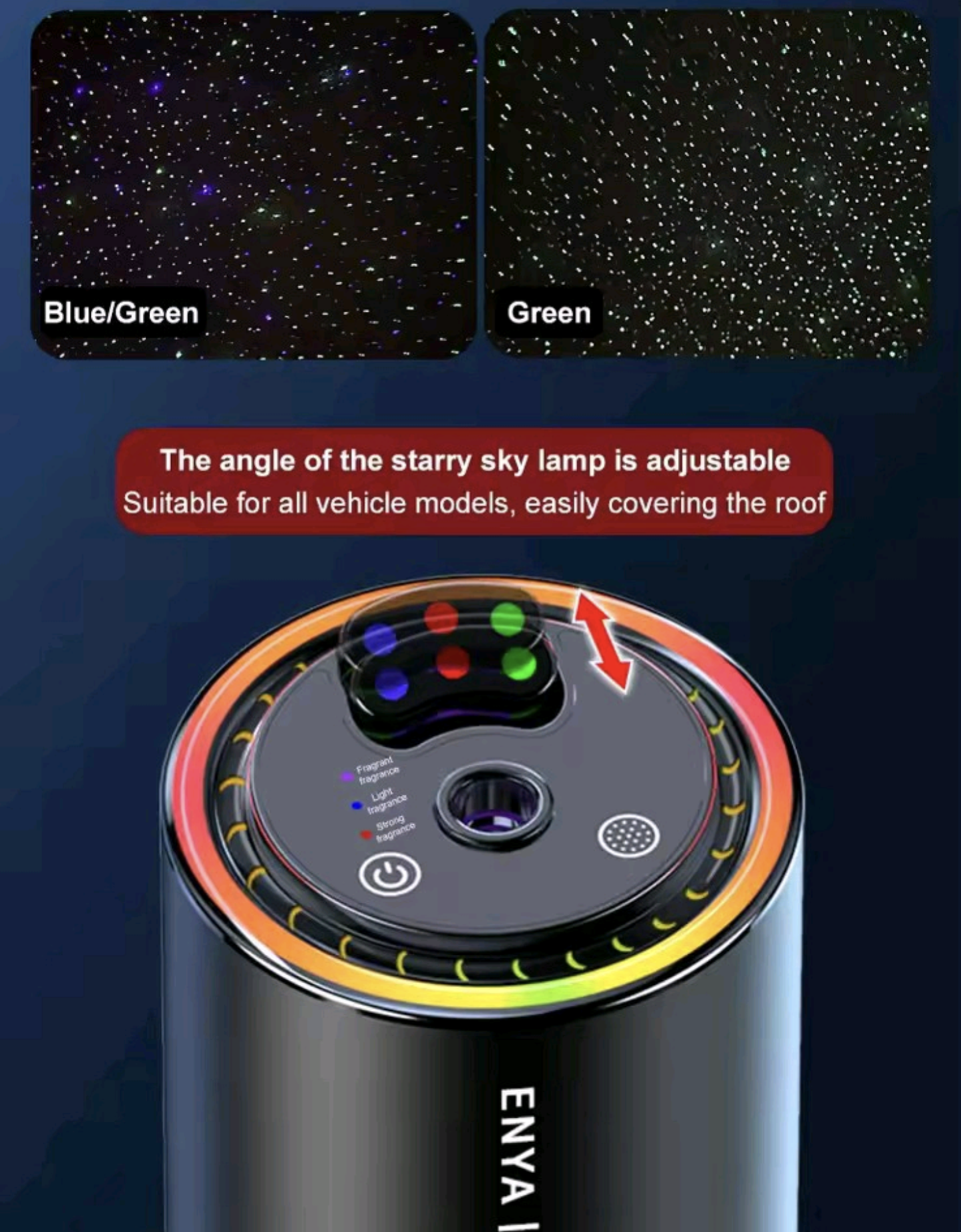 3-Color Starry Sky Top Car Aromatherapy Intelligent Spray Automatic Air Fragrance Sprayer