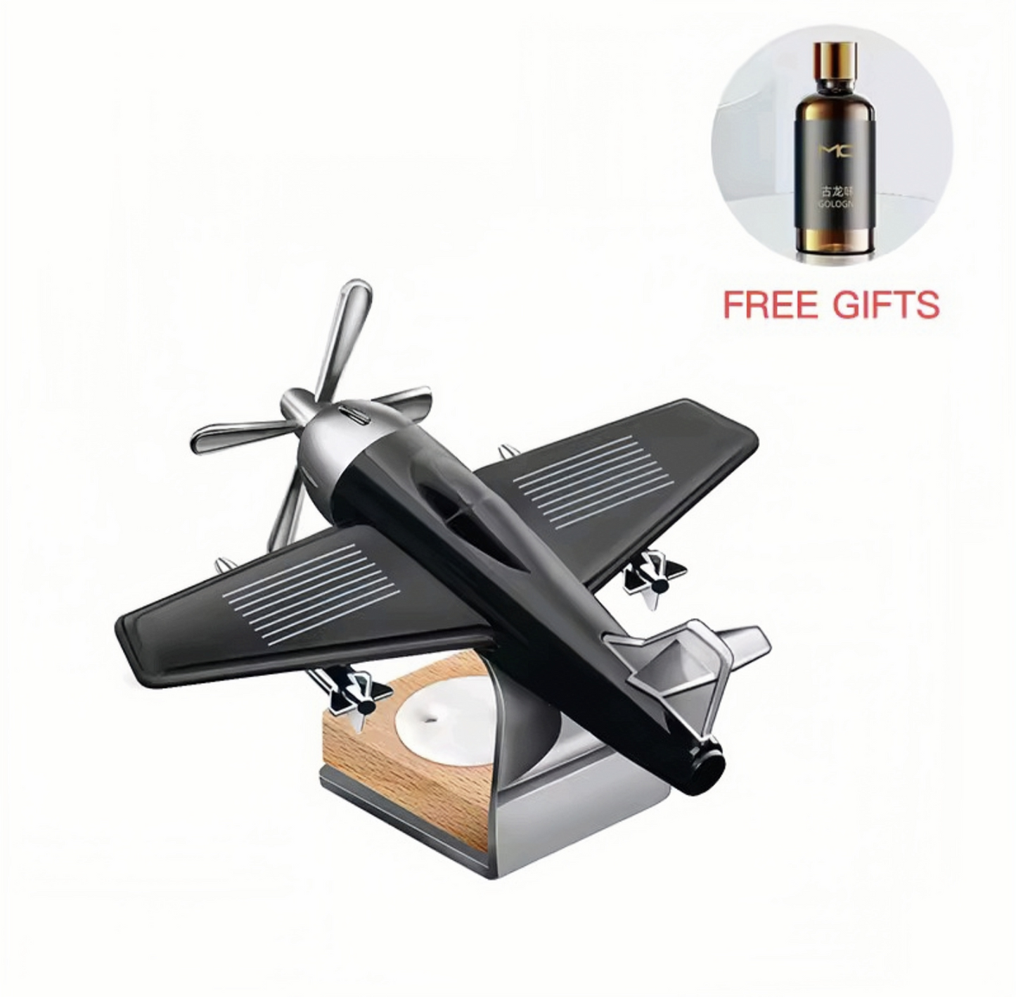 Car interior accessories solar airplane model center console decoration air freshener