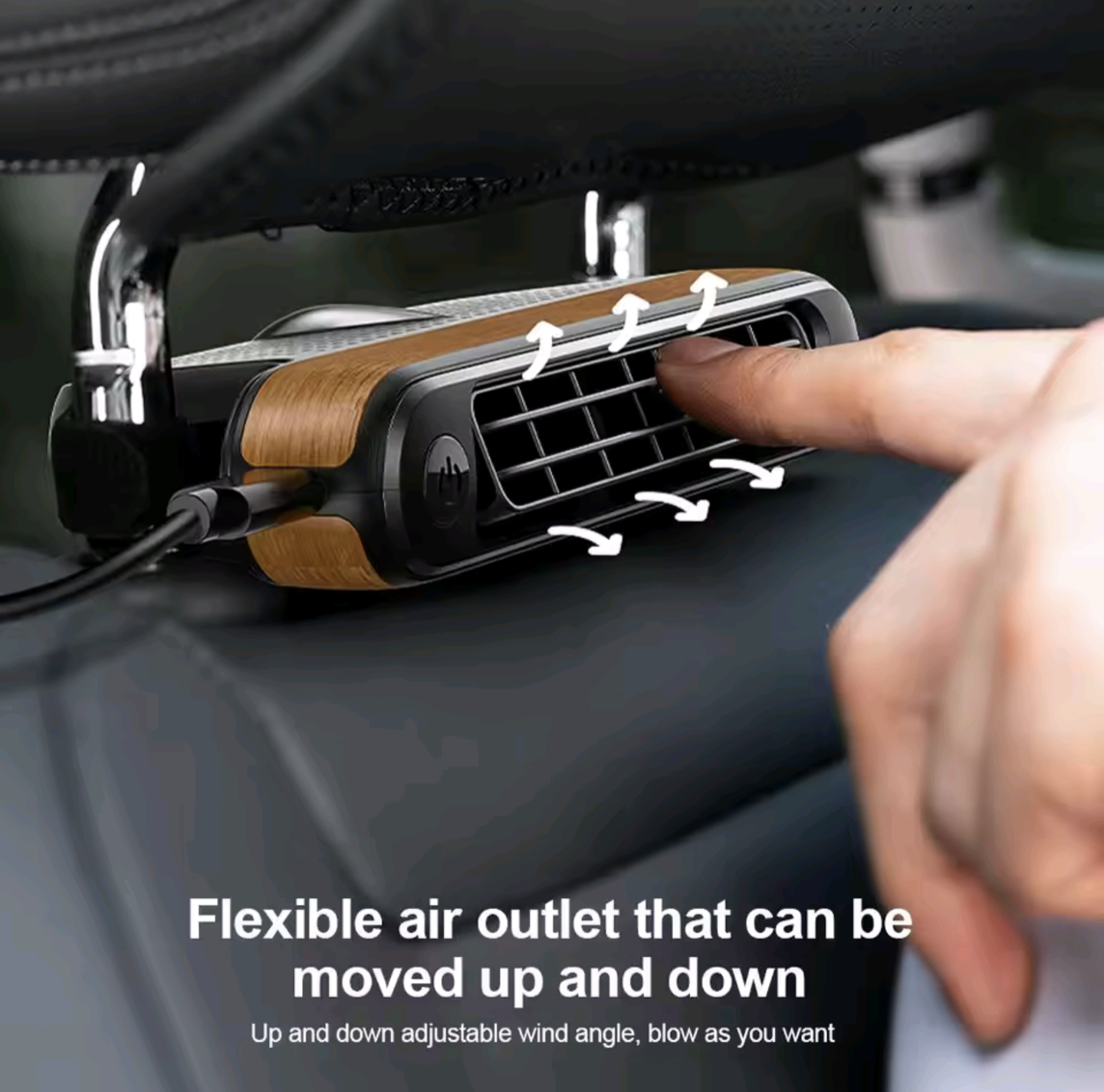 Car Seat Fan Front Rear Seat Headrest Cooling Air Fan
