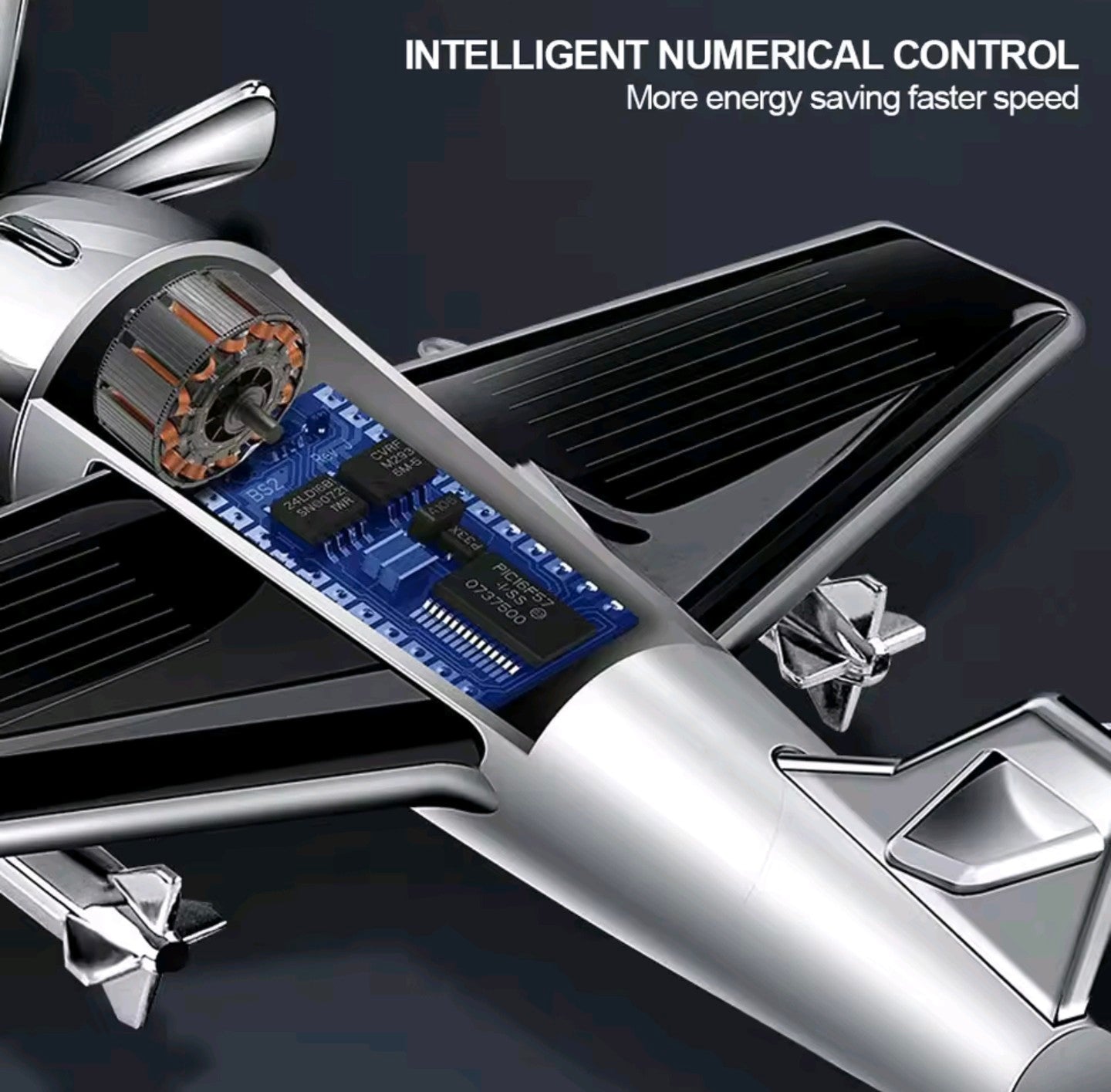 Car interior accessories solar airplane model center console decoration air freshener