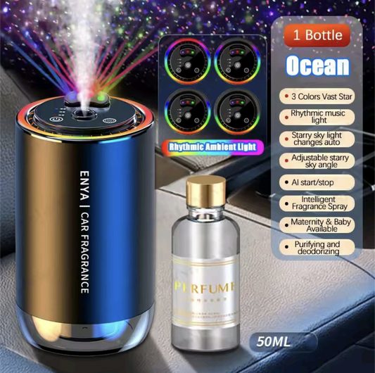 3-Color Starry Sky Top Car Aromatherapy Intelligent Spray Automatic Air Fragrance Sprayer