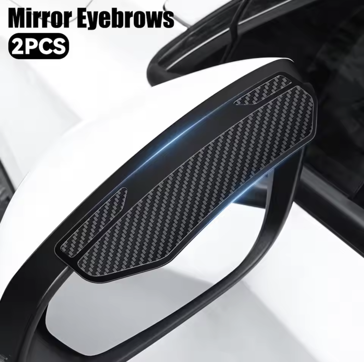 Carbon Fiber Car Rear View Mirror Rain Cover