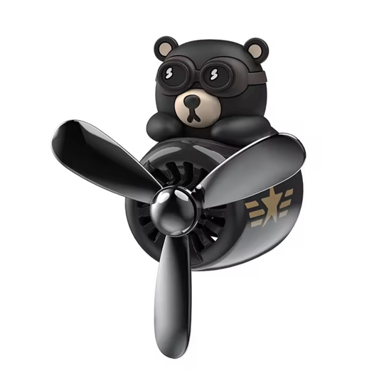 Rotating airplane pilot bear car air freshener accessories interior decoration