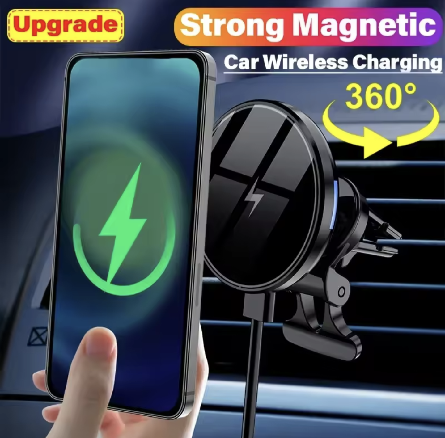 Magnetic Car Wireless Charger  Stand Fast Charging Station
