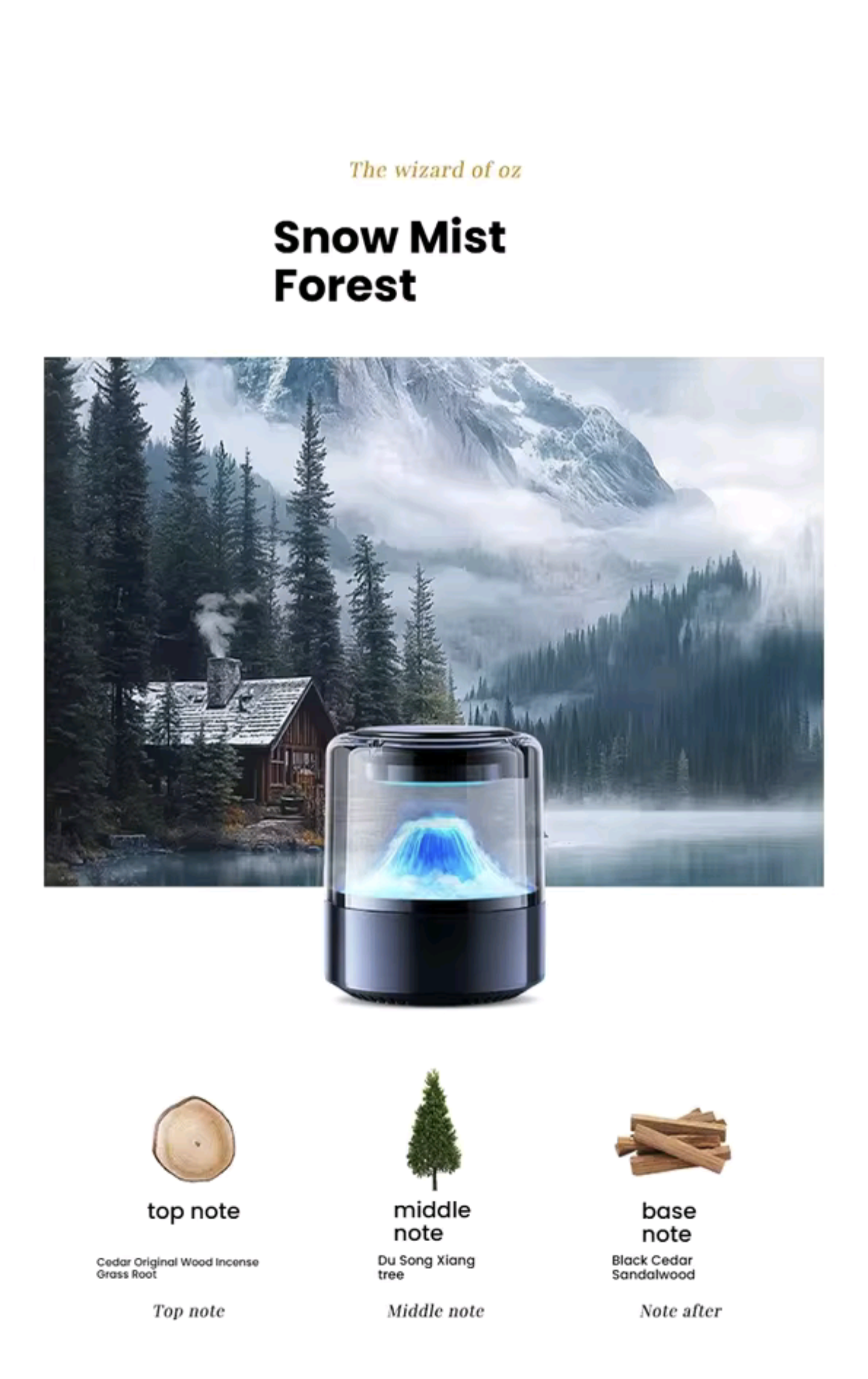 Smart aromatherapy machine with cloud mist viewing effect