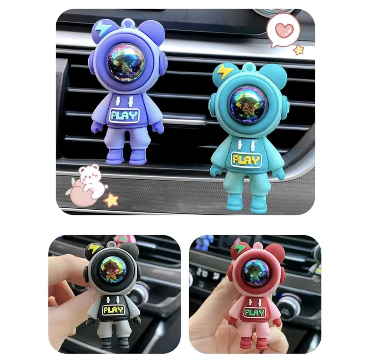 Car Air Outlet Perfume Clip Cartoon Astronaut Air Freshener