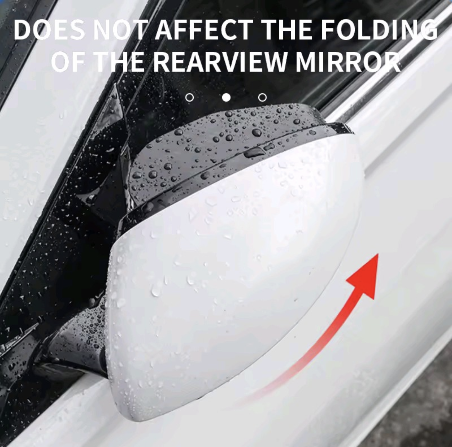 Carbon Fiber Textured Car Rearview Mirrors All-in-One Rain Eyebrow