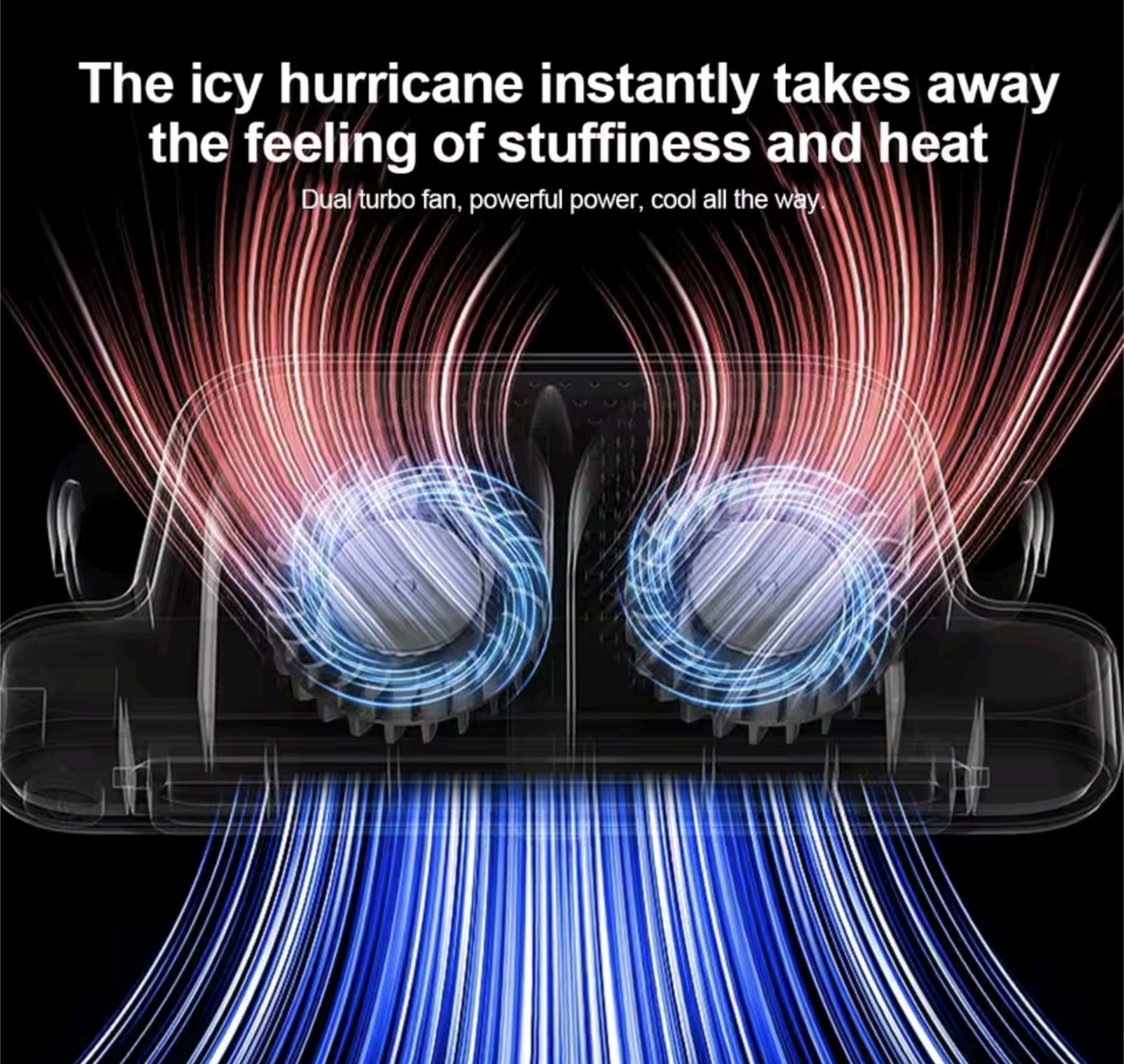 Car Seat Fan Front Rear Seat Headrest Cooling Air Fan